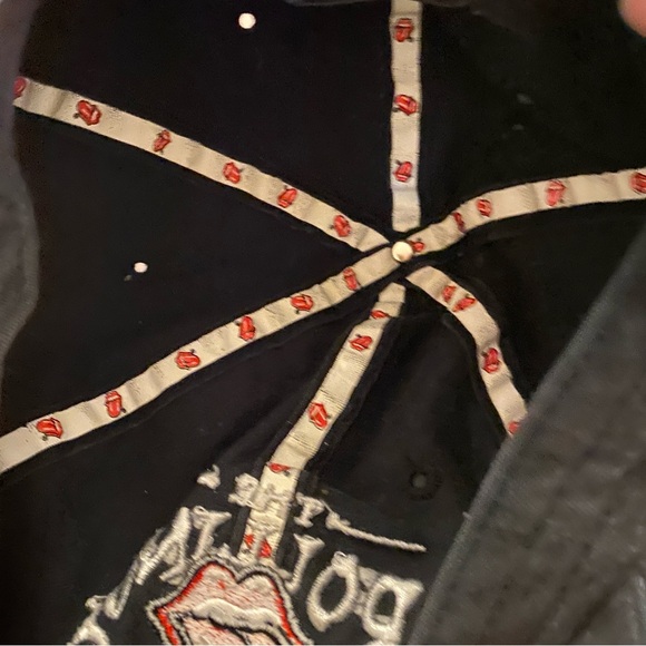 Vintage The Rolling Stones distressed tongue tour baseball hat cap 2005 black - Picture 8 of 9